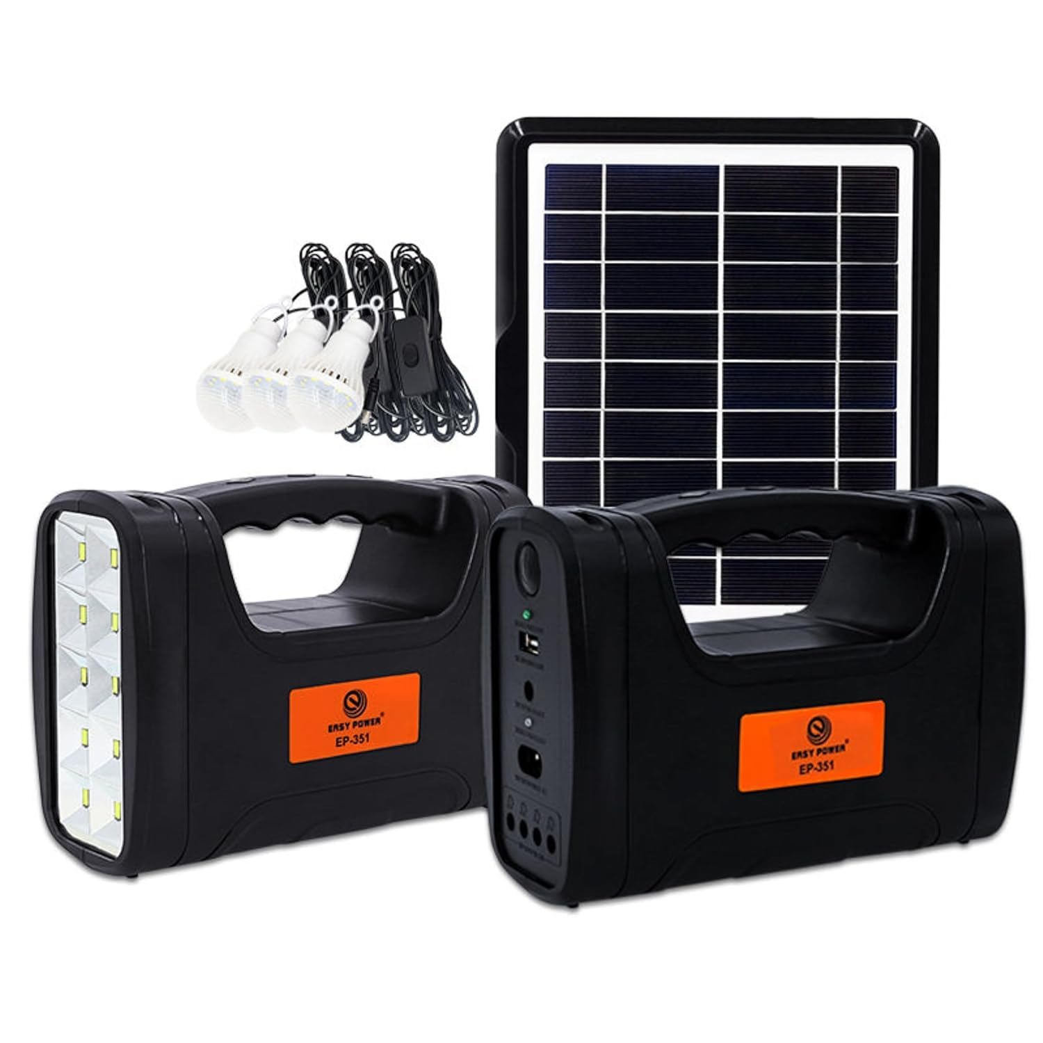 Sistem de iluminat solar pentru casă cu lumină LED și panou solar de 3W, încărcare mobilă USB, lumină solară portabilă de urgență pentru interior, exterior, camping