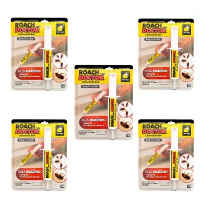 Set 5 X Gel Solutie anti gandaci Roach Doctor, seringa, efect foarte puternic si eficient