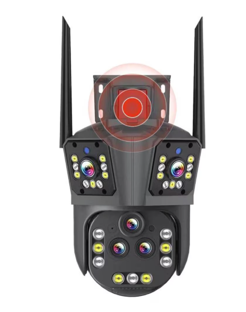 Camera de supraveghere WIFI 10K, 20MP, Zoom 20X, 5 lentile, Control din aplicatie, Comunicare bidirectionala, Urmarire automata