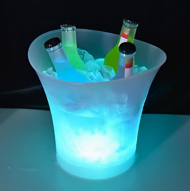 Frapiera cu lumina LED, Mmgoqqt, 5L, 1W, schimbare automata a culorii, polipropilena