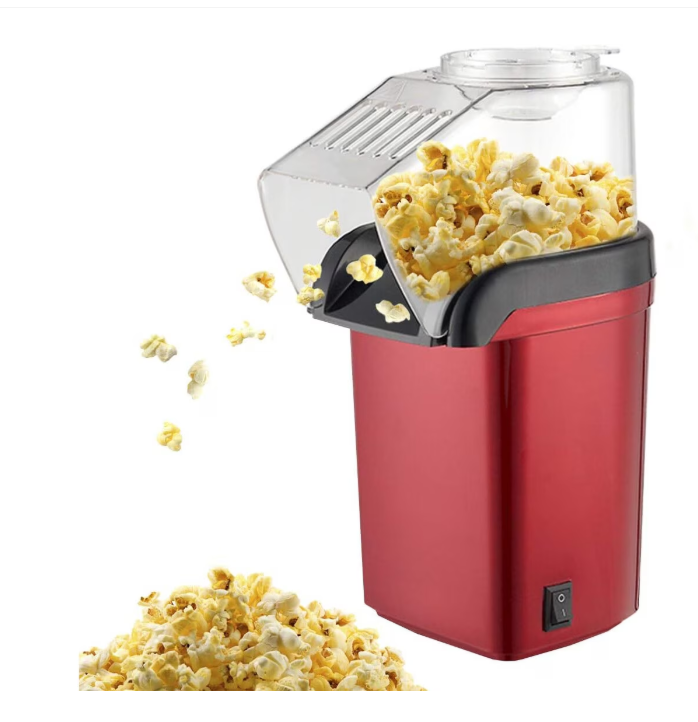 Mini aparat de facut popcorn, 2 minute, fara ulei, compact, cu cana de masurare