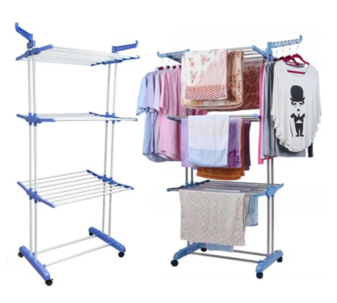 Uscator Vertical Pliabil ATT® Pentru Rufe Haine, Mobil si Ergonomic Pentru Spatii Mici, Suport Umerase, Inaltime 175cm