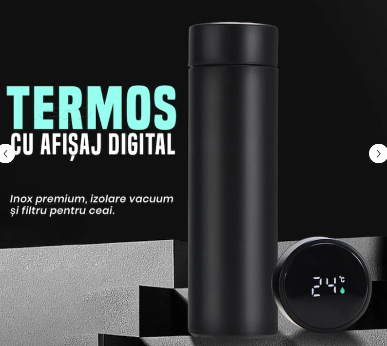 Termos Smart cu Afisaj LCD Digital 500ml - Otel Inoxidabil