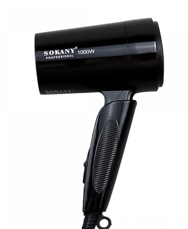 Uscator de par pentru voiaj Sokany SK-3666, 1000W, Professional Line, pliabil, Negru