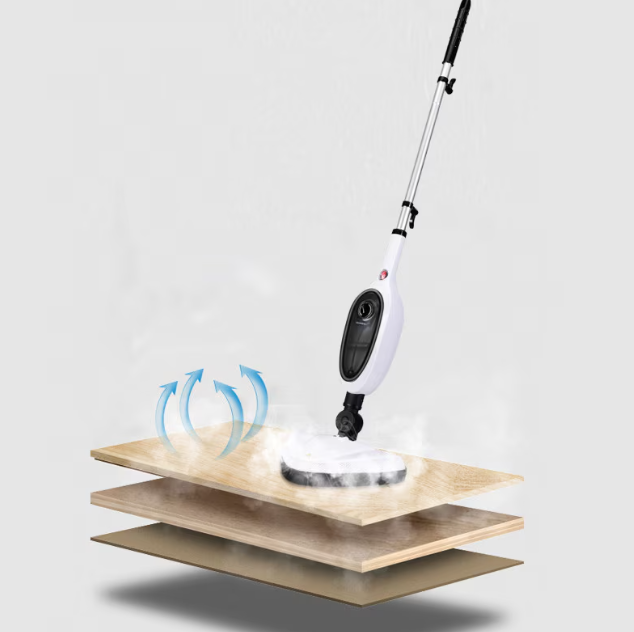 Mop cu Aburi Profesional 12-in-1 SteamMaster Pro, 1300W, Curatare Verticala si Portabila, Dezinfectare 99.9%, Autonomie Mare, Alb/Albastru