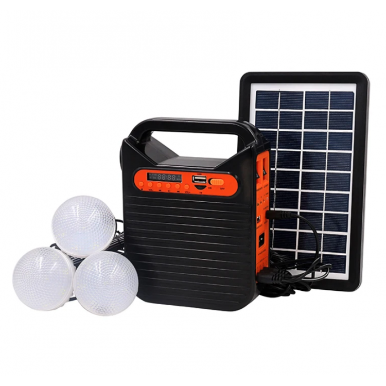 Sistem de iluminat solar autonom cu 3 lampi si lanterna cu o durata de pana la 25 de ore si Boxa Bluetooth EP-391B